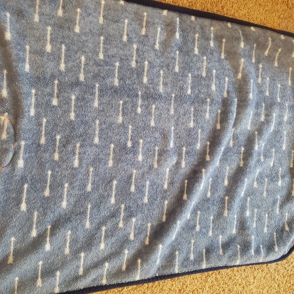 Parents Choice  Navy Blue Orange Fox Arrows Baby Blanket